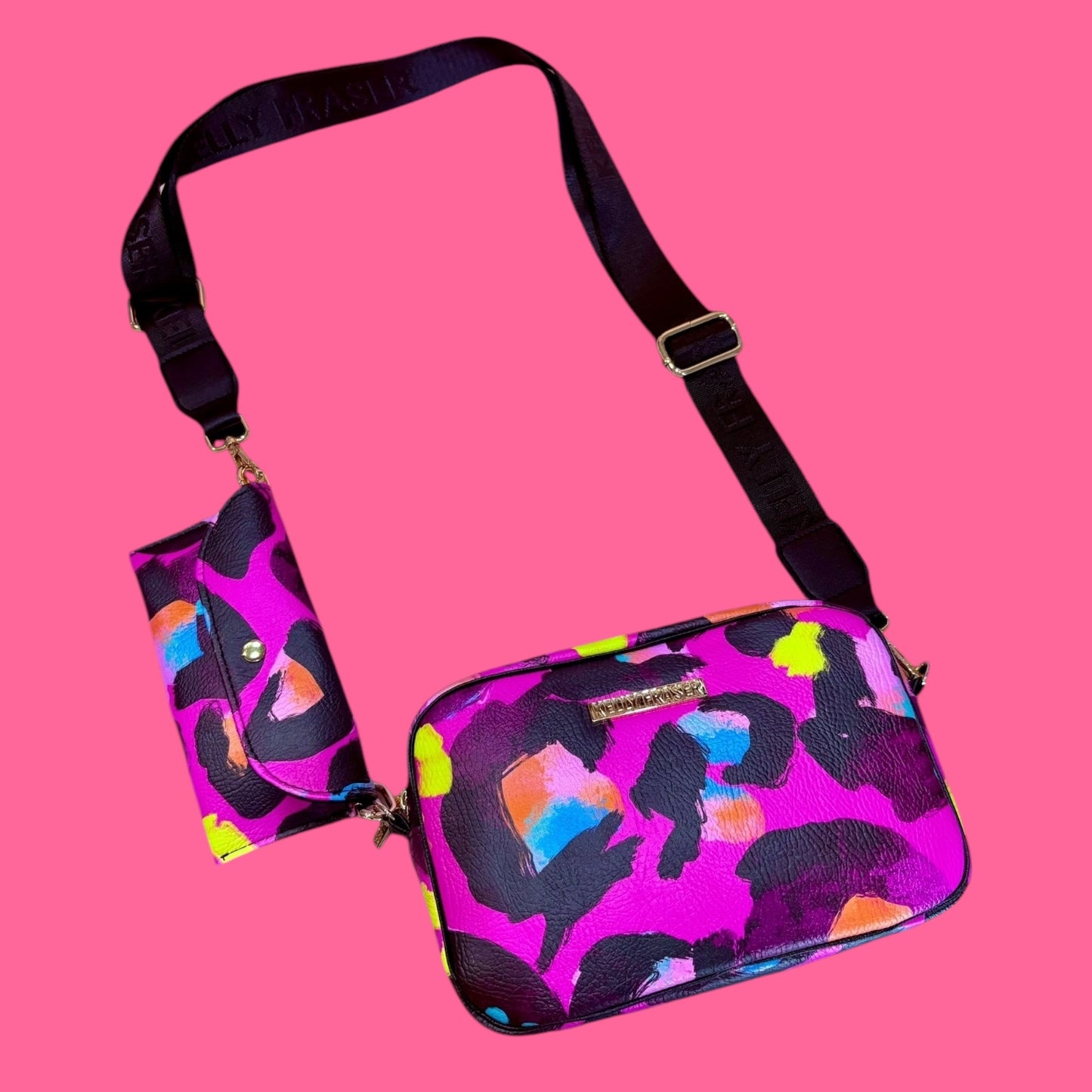 Hot Pink Leopard Camera Bag Set