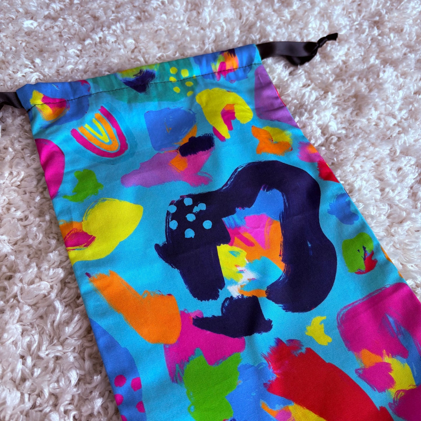 Small Drawstring Bag - Summer Leopard