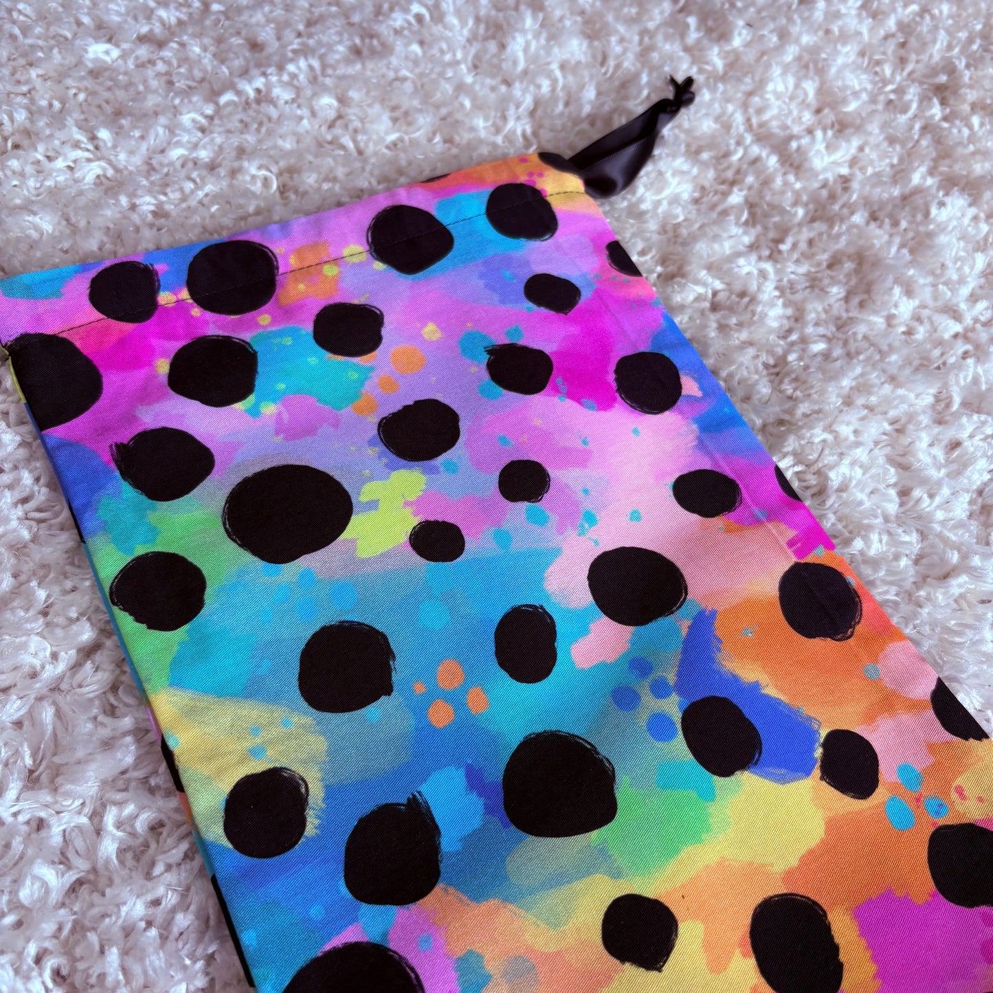 Small Drawstring Bag - Rainbow Cheetah