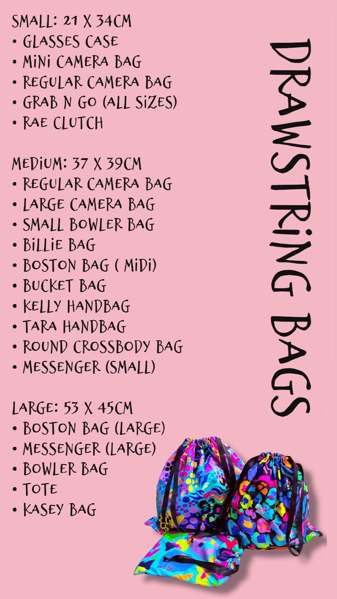 Small Drawstring Bag - Africa