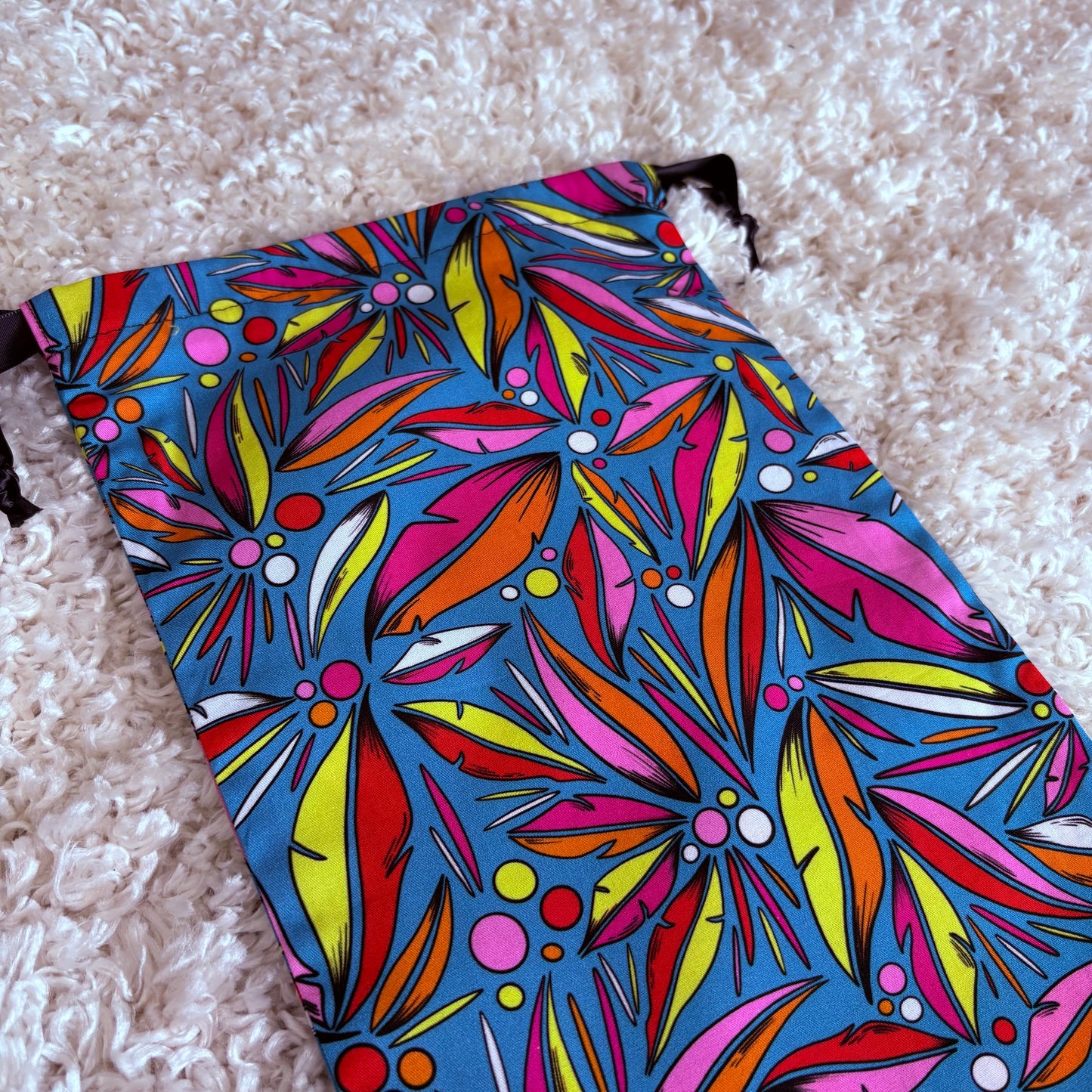 Small Drawstring Bag - Leaf Burst