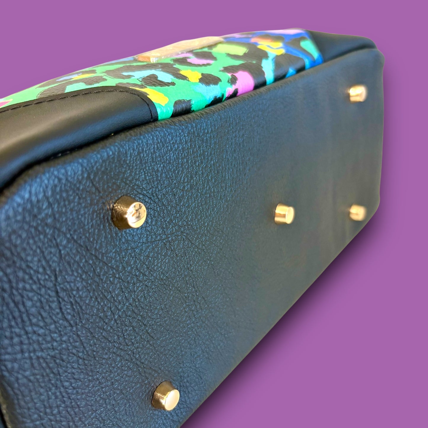 Electric Leopard Bowler Bag