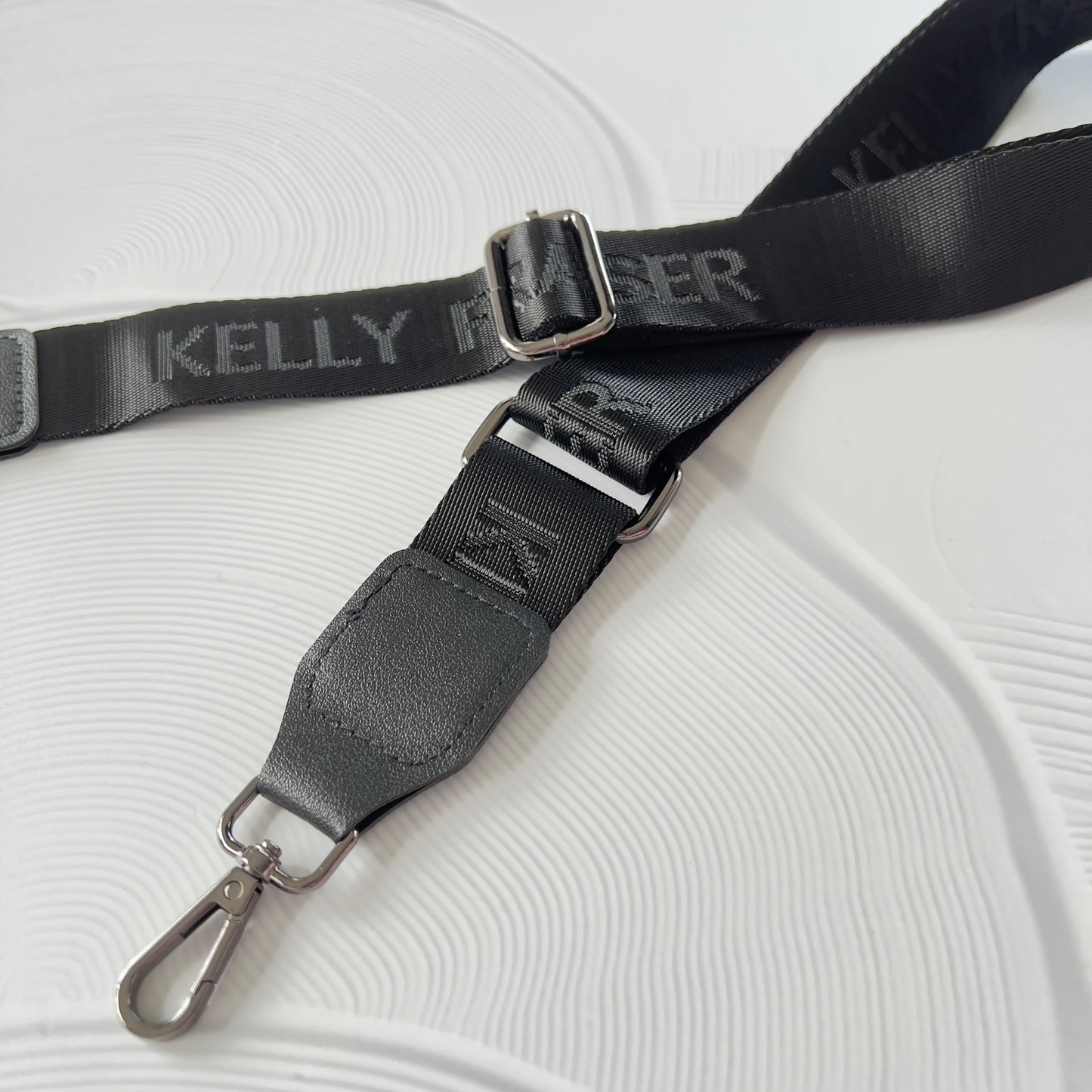Logo Bag Strap - Gunmetal Hardware