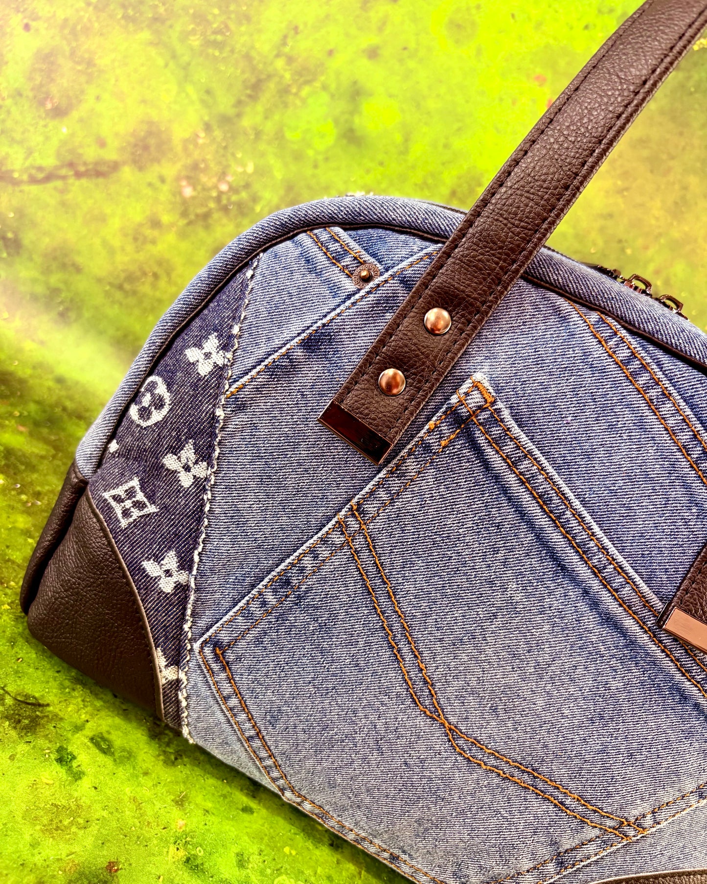 Denim Bowler Bag
