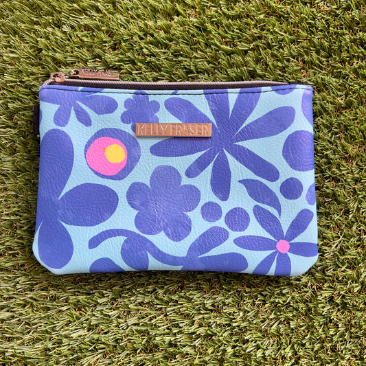 Blue Flowers Small Clutch