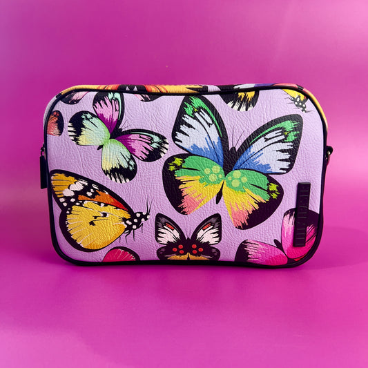 Lavender Butterflies #2 Crossbody Bag