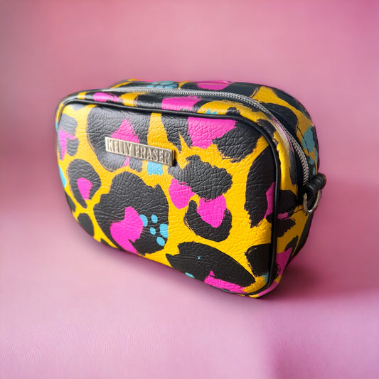 Pink Mustard Leopard Mini Crossbody Bag