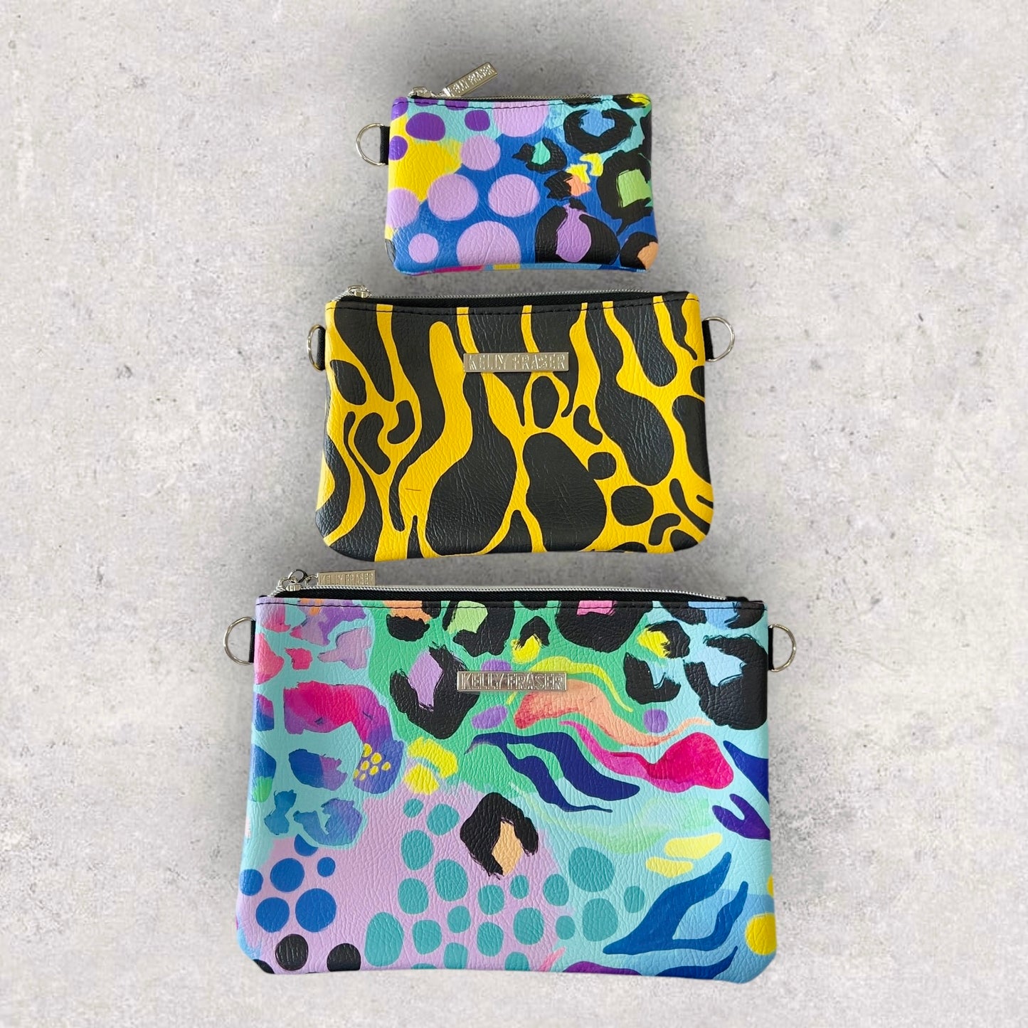 3 Piece Clutch Set - Bespoke Mixed Print #2