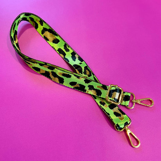 Leopard Neon Green 1” Wide
