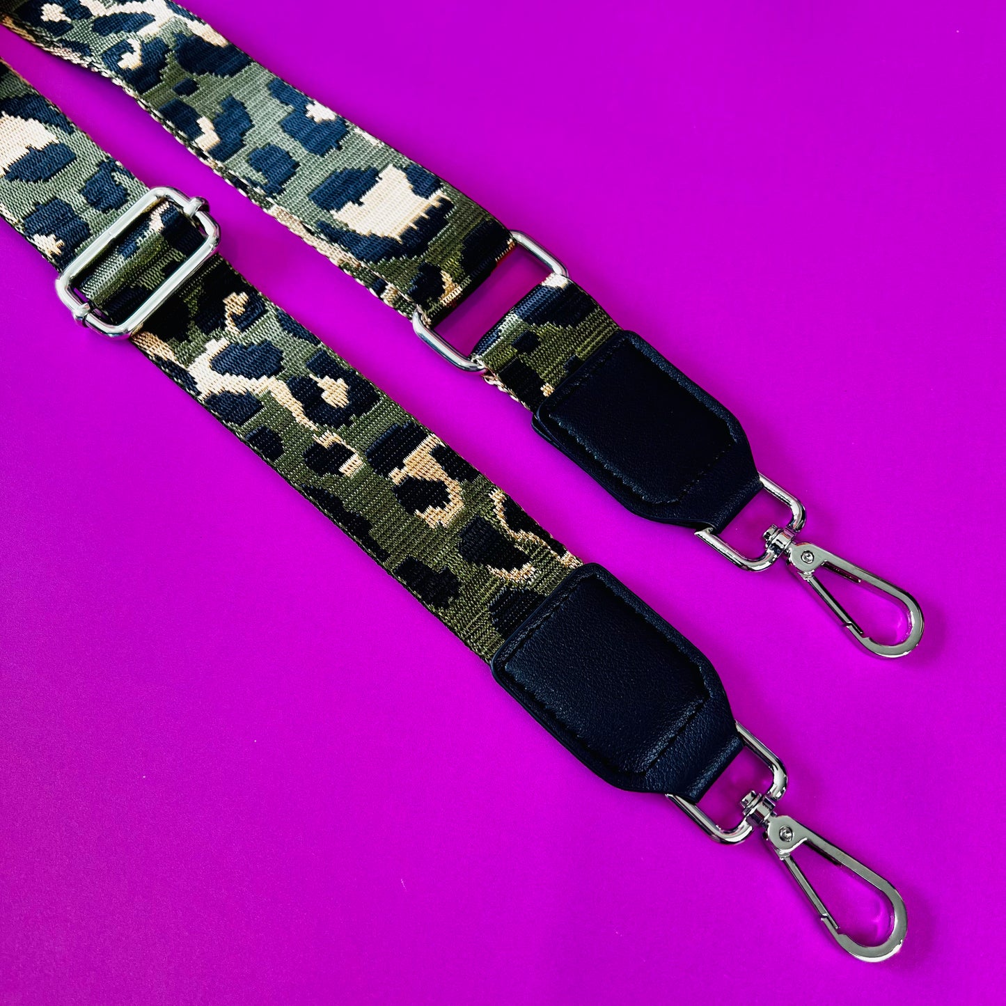 Leopard Deluxe Khaki Adjustable Strap