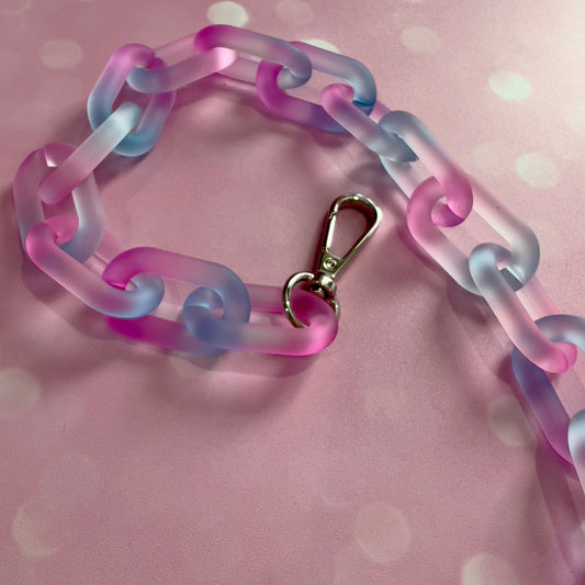 PINK/BLUE Chunky Chain Strap