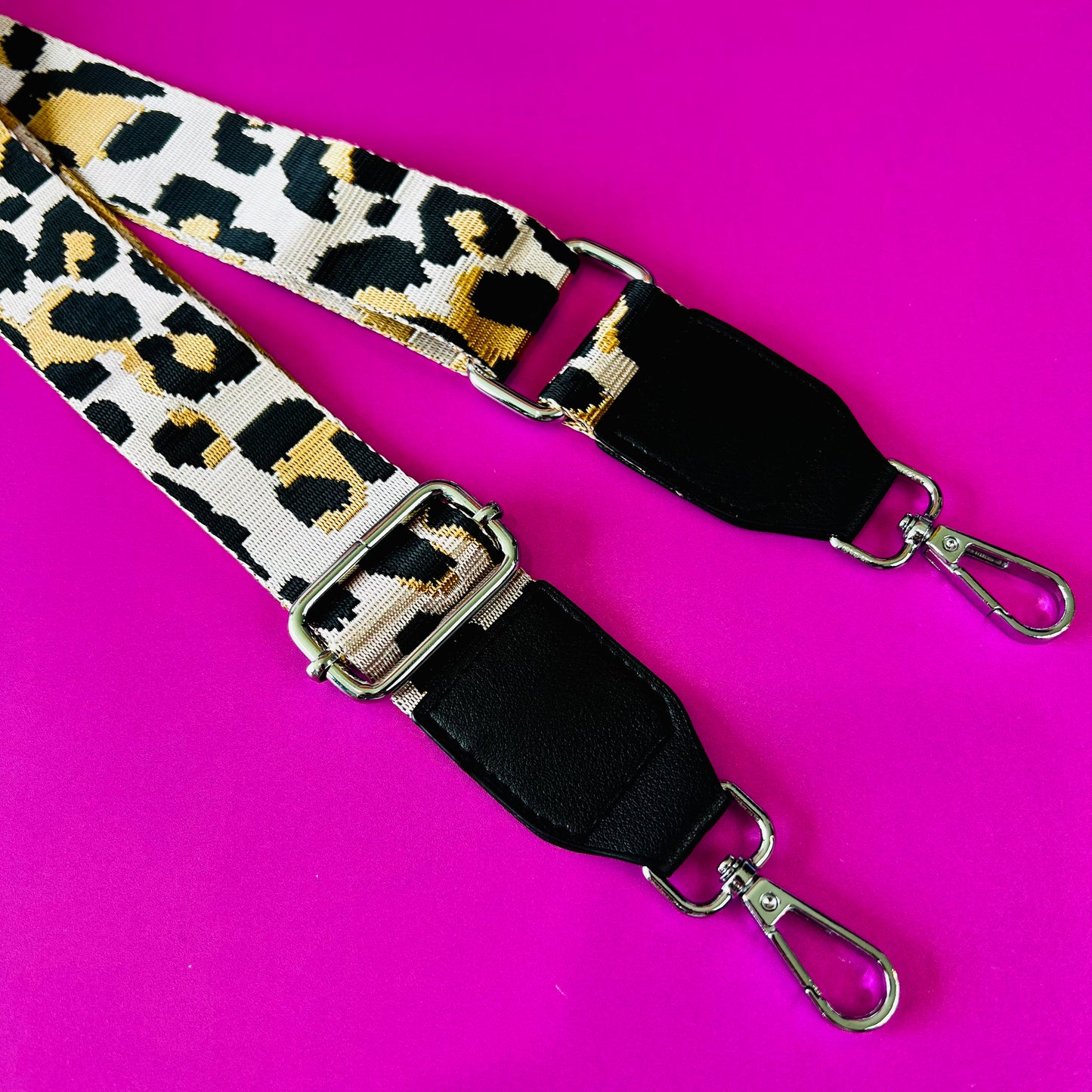 Leopard Deluxe Pale Pink Adjustable Strap