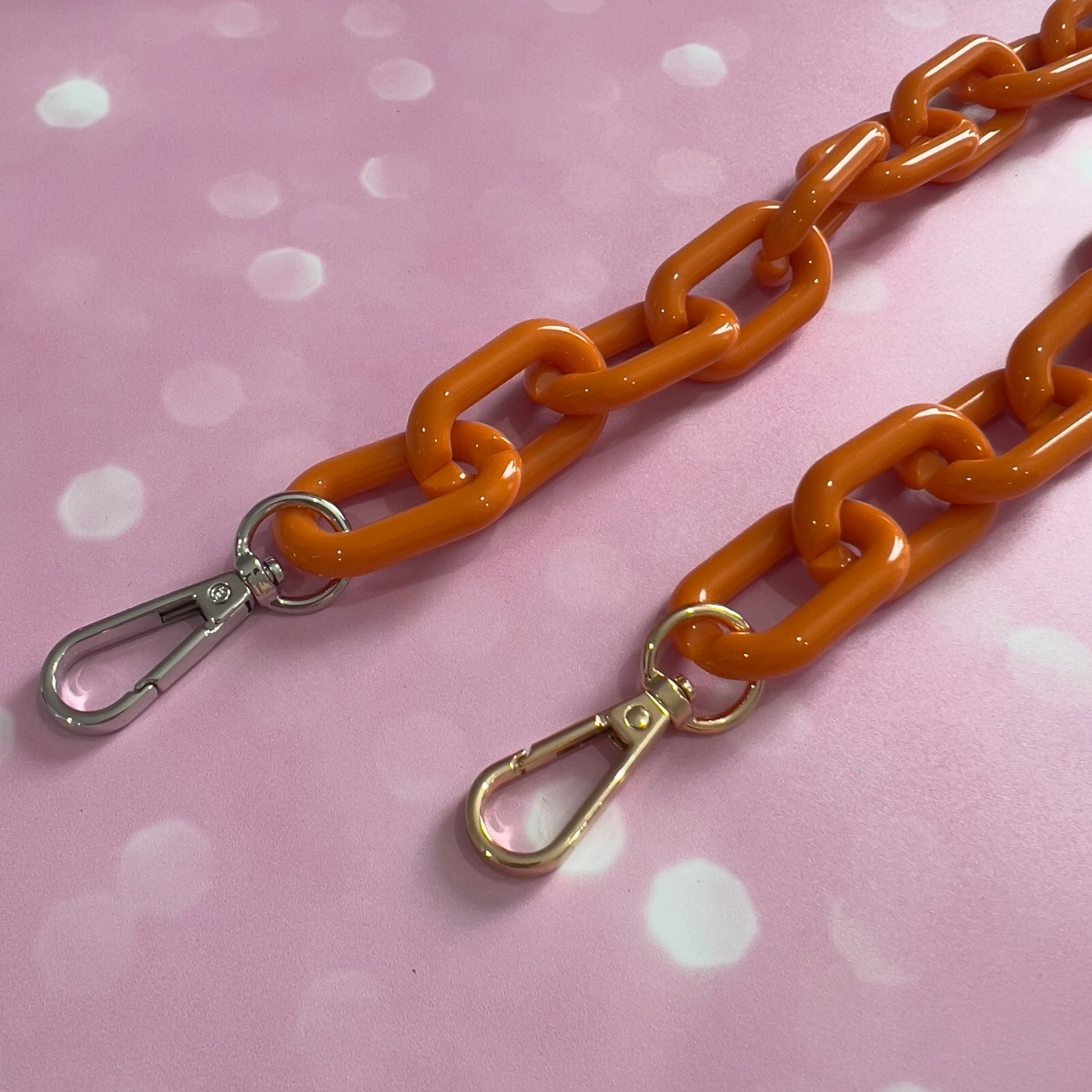 ORANGE Chunky Chain Strap – Kelly Fraser Custom Bags